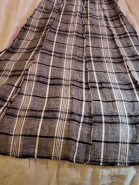 *Like New* Zara Plaid Linen Midi Dress - sz M